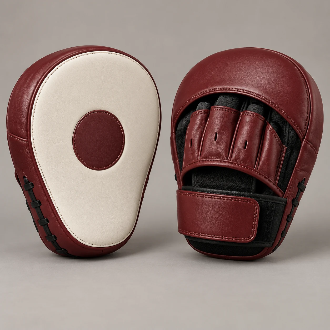 Curved focus mitt pair